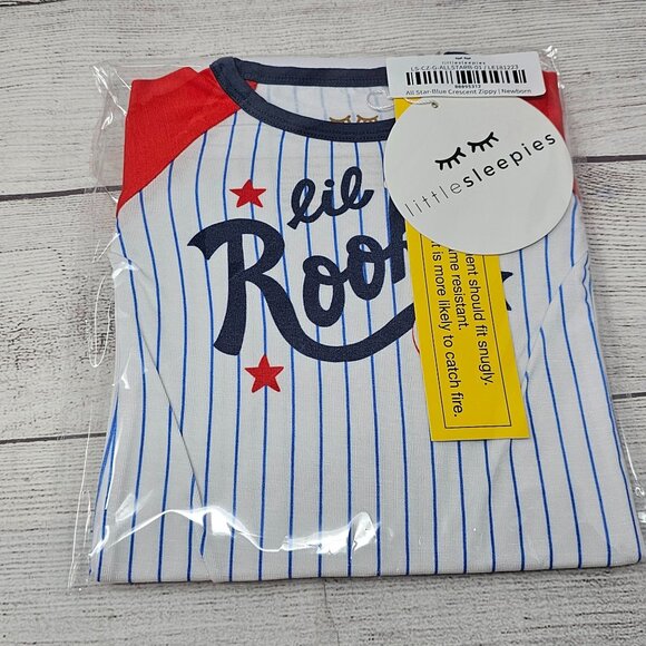 NIB Little Sleepies All Star Blue Crescent Zippy Size Newborn - Picture 1 of 3